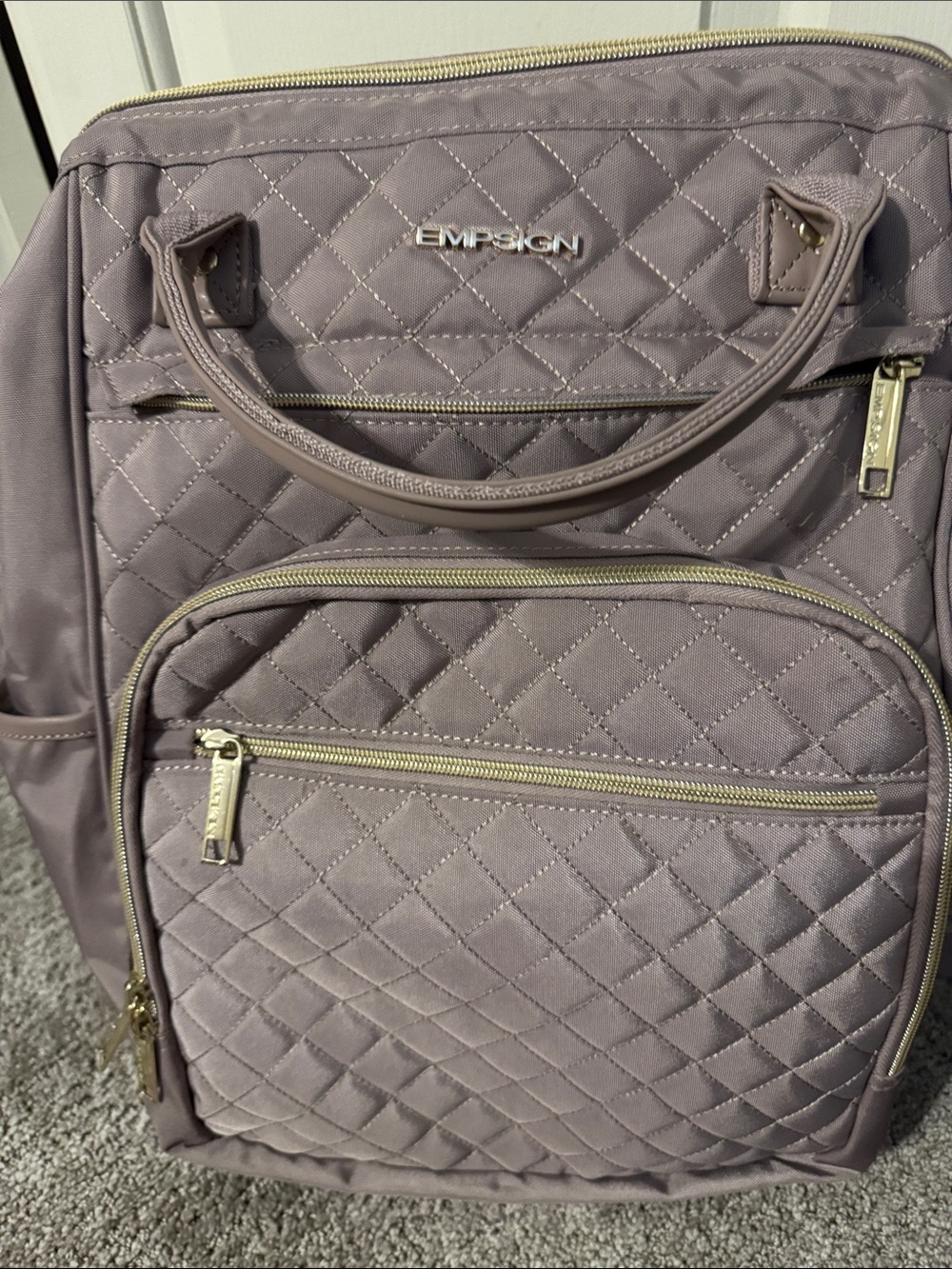Quilted Lavender Tote Bag